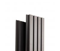 Реечная фасадная панель Техно Серый Реечная фасадная панель Техно Серый