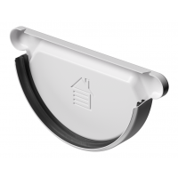 Заглушка желоба D125, ПЛОМБИР (RAL 9010) Заглушка желоба D125, ПЛОМБИР (RAL 9010)